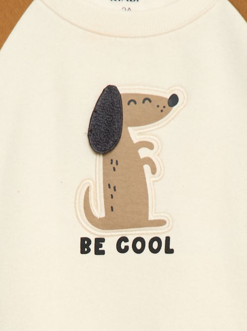 Sweat de gola redonda com desenhos - Kiabi