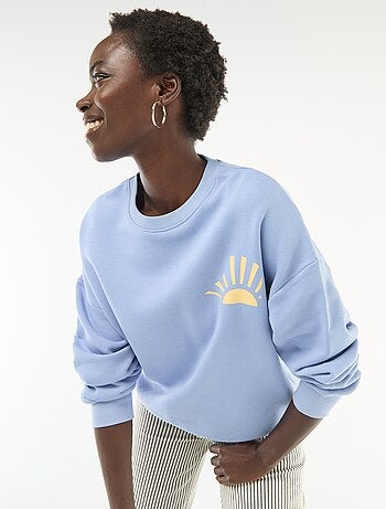 Sweat de gola redonda com detalhes