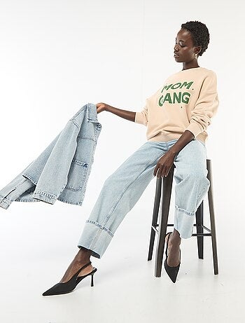 Sweat de gola redonda com detalhes