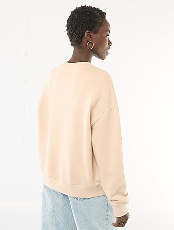 Sweat de gola redonda com detalhes