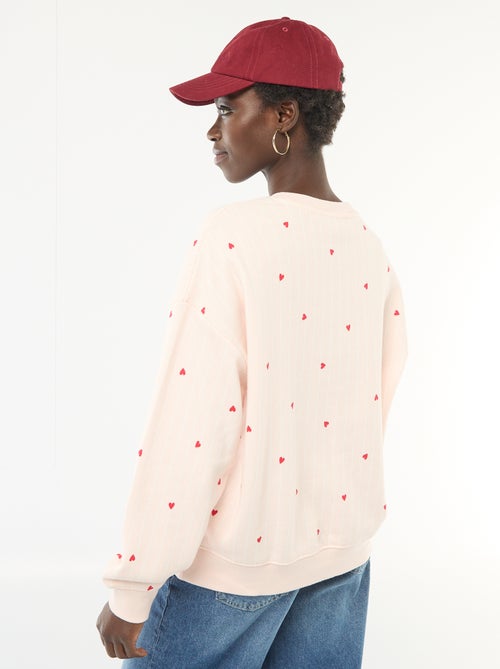 Sweat de gola redonda com detalhes - Kiabi