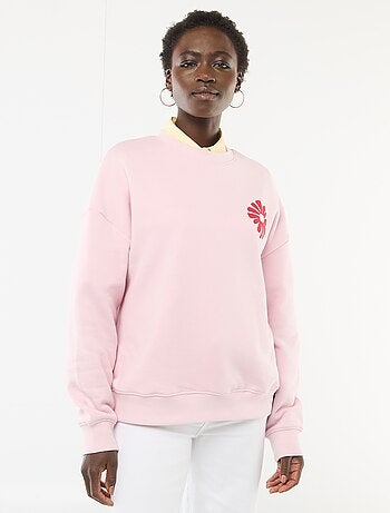 Sweat de gola redonda com detalhes