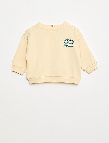 Sweat de gola redonda com estampado