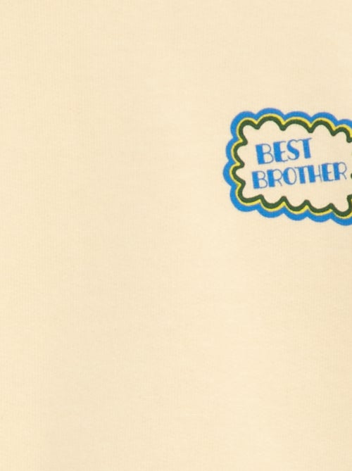 Sweat de gola redonda com estampado - Kiabi