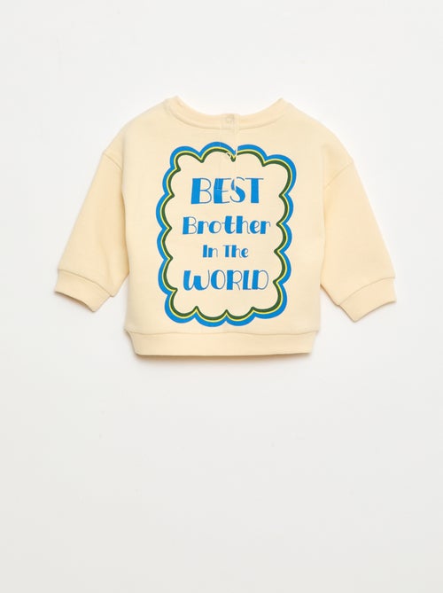 Sweat de gola redonda com estampado - Kiabi