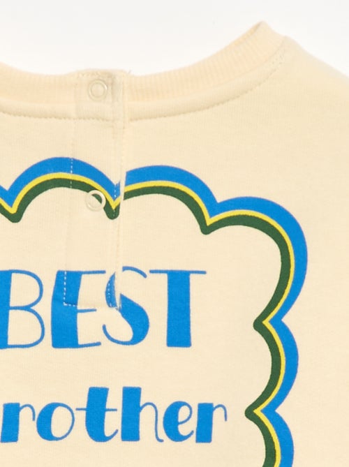 Sweat de gola redonda com estampado - Kiabi