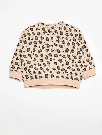 Sweat de gola redonda com estampado