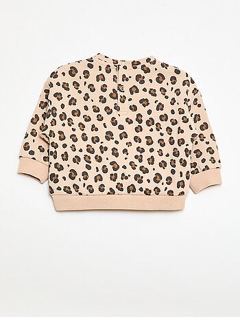 Sweat de gola redonda com estampado