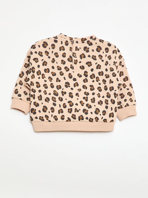 Sweat de gola redonda com estampado - Kiabi