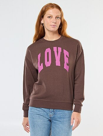 Sweat de gola redonda com estampado