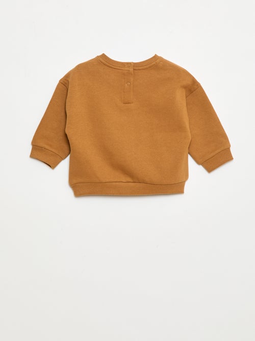 Sweat de gola redonda com estampado - Kiabi