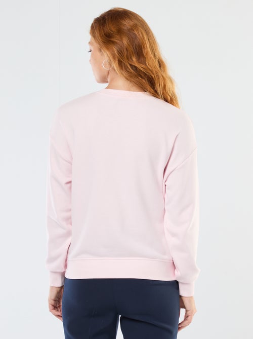 Sweat de gola redonda com estampado - Kiabi