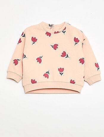 Sweat de gola redonda com estampado