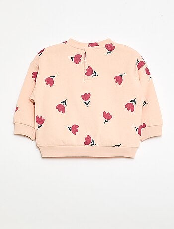 Sweat de gola redonda com estampado