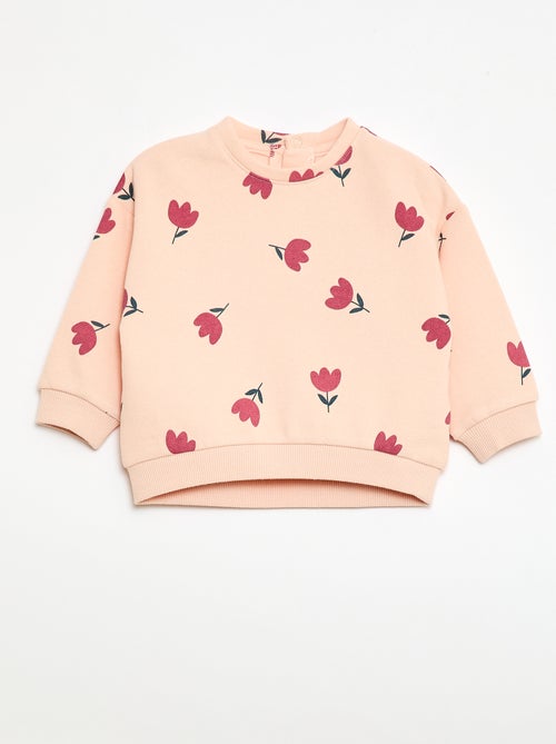 Sweat de gola redonda com estampado - Kiabi