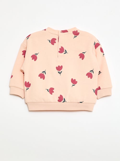 Sweat de gola redonda com estampado - Kiabi