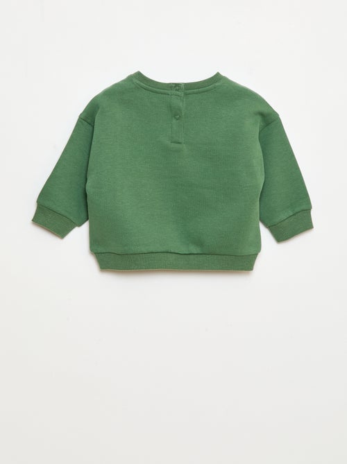 Sweat de gola redonda com estampado - Kiabi