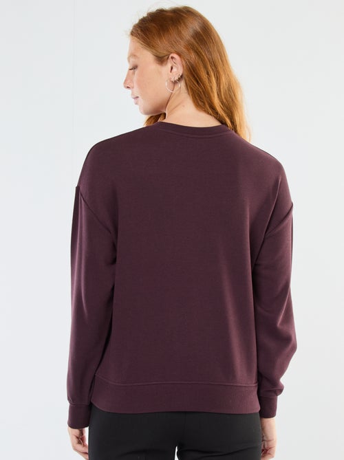 Sweat de gola redonda com estampado - Kiabi