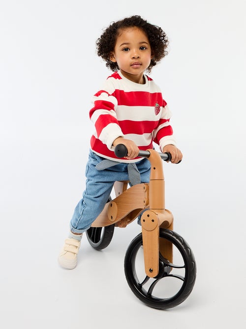 Sweat de gola redonda em moletom leve com padrão - Kiabi