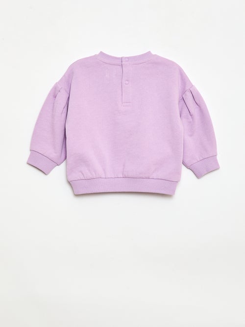 Sweat de gola redonda em moletom leve com padrão - Kiabi