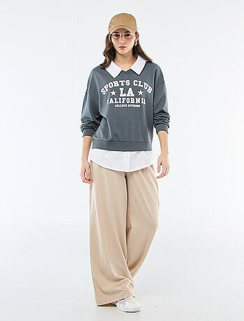 Sweat de gola redonda estilo 'campus'
