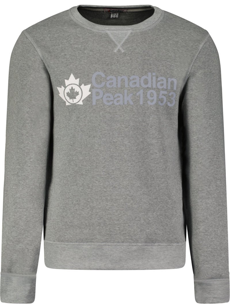 Sweat de gola redonda ganteak – canadian peak Cinza claro - Kiabi