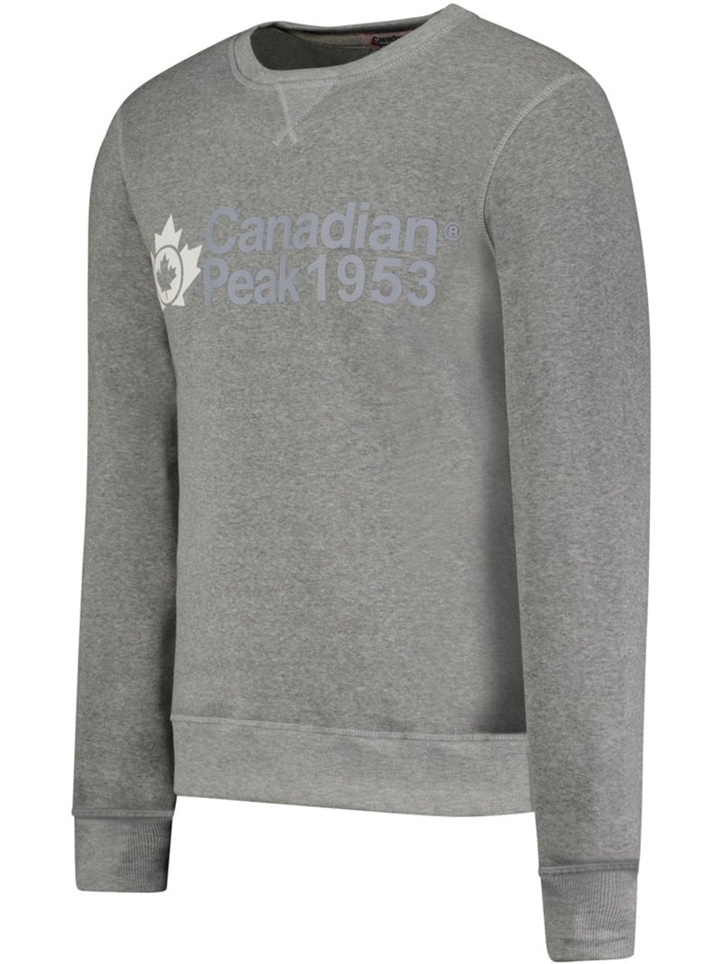 Sweat de gola redonda ganteak – canadian peak Cinza claro - Kiabi