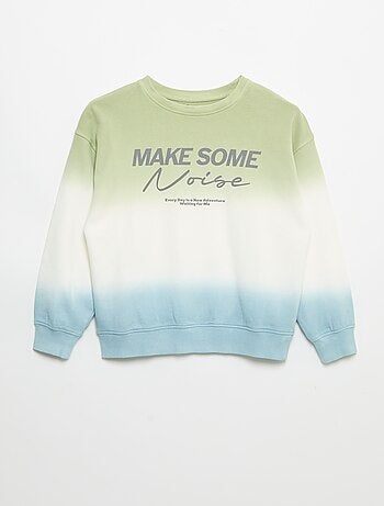 Sweat de gola redonda tie-dye estampado
