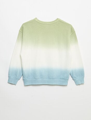 Sweat de gola redonda tie-dye estampado