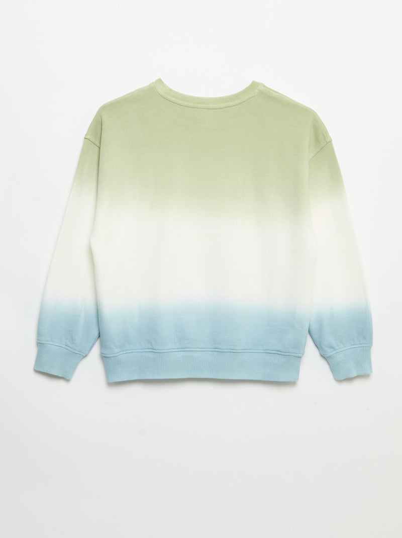 Sweat de gola redonda tie-dye estampado Azul - Kiabi