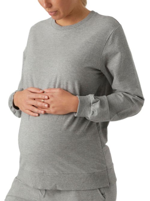 Sweat de Gravidez Cinzento para Mulher Mamalicious 20018951 - Kiabi Sweat de Gravidez Cinzento para Mulher Mamalicious 20018951 - Kiabi