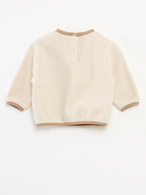 Sweat de lã polar com bolso canguru - Kiabi