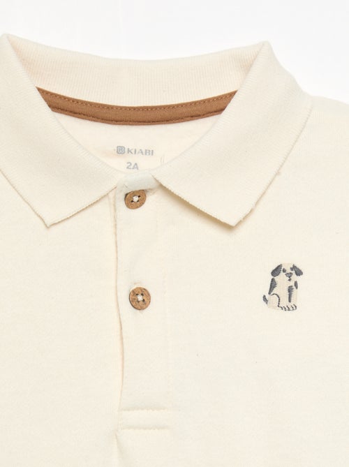 Sweat de manga comprida com gola polo - Kiabi