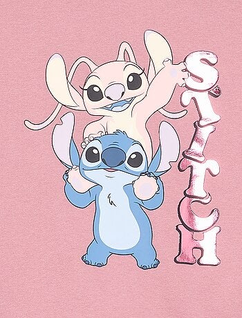 Sweat de manga comprida 'Disney' 'Stitch & Angel'