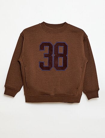 Sweat de moletom com estampado de veludo