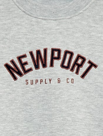 Sweat de moletom com estampado de veludo