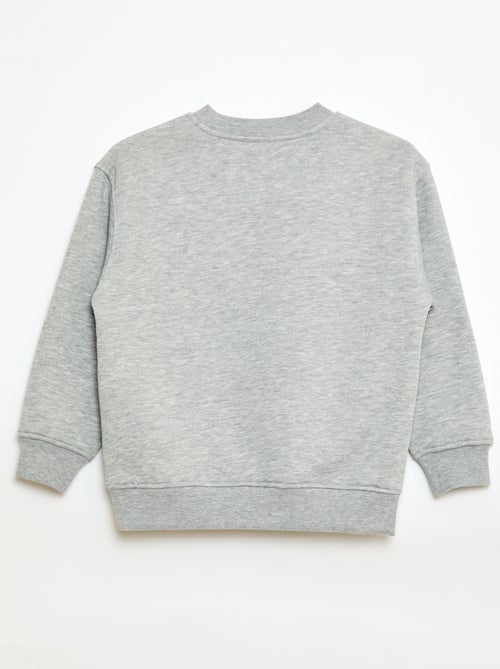 Sweat de moletom com estampado de veludo - Kiabi