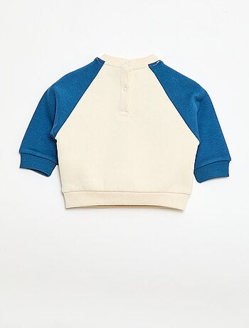 Sweat de moletom com mangas raglã