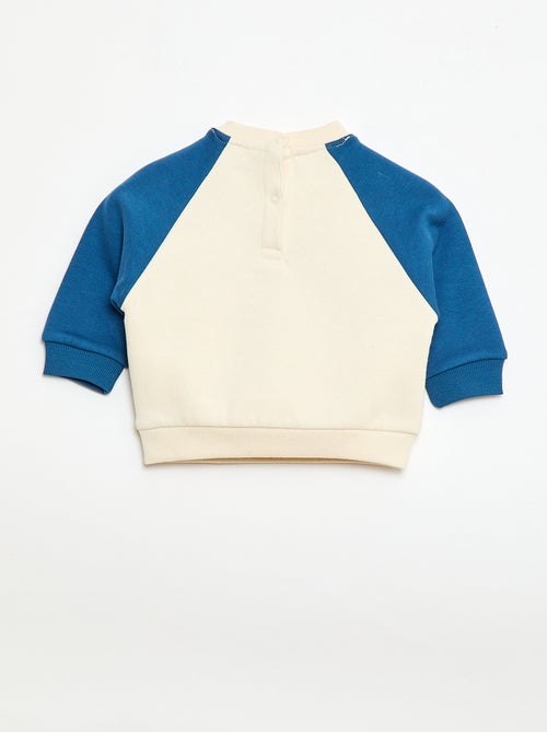 Sweat de moletom com mangas raglã - Kiabi