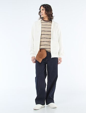 Sweat de moletom com zíper e capuz