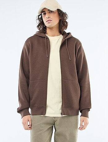 Sweat de moletom com zíper e capuz