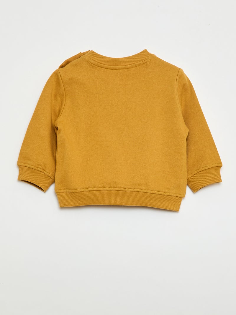 Sweat de Moletom Leve com Estampa Amarelo - Kiabi