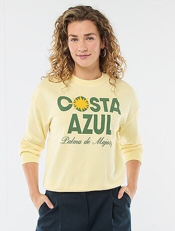 Sweat de moletom leve com estampado