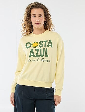 Sweat de moletom leve com estampado