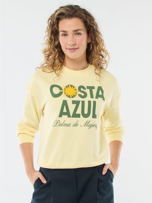 Sweat de moletom leve com estampado - Kiabi