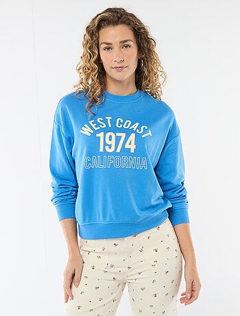 Sweat de moletom leve com estampado