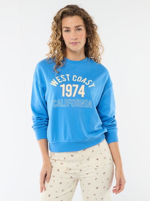 Sweat de moletom leve com estampado - Kiabi