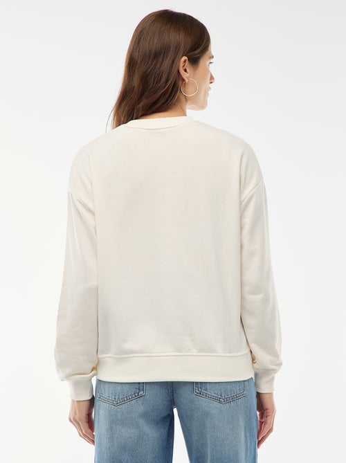 Sweat de moletom leve com estampado - Kiabi