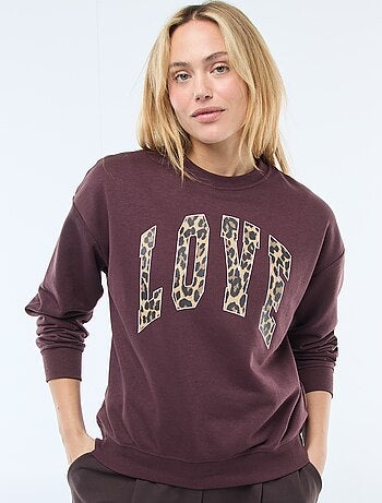 Sweat de moletom leve com estampado