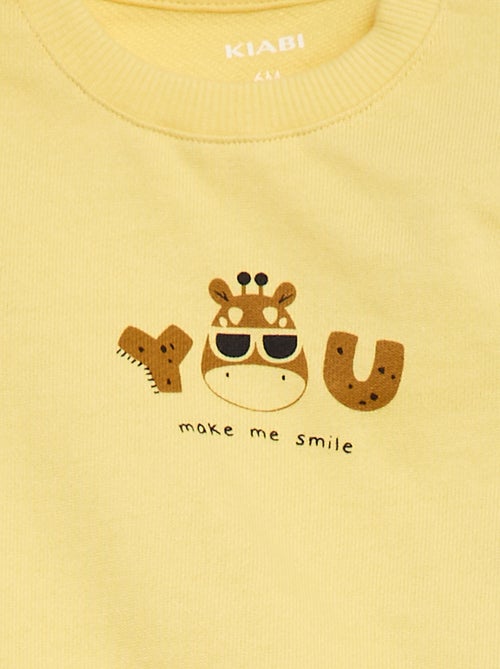 Sweat de moletom leve estampado - Kiabi